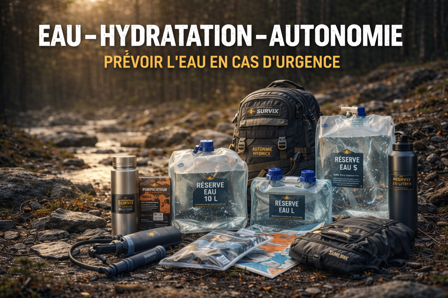 EAU – HYDRATATION – AUTONOMIE – SURVIX