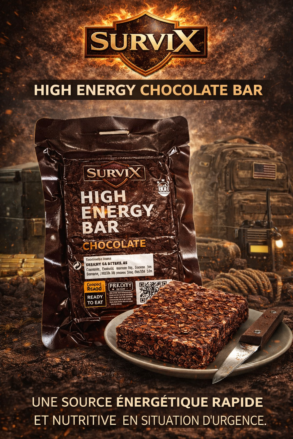 SurviX High Energy Bar – Barre Chocolat Haute Performance