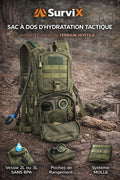 Sac à dos d’hydratation tactique SurviX