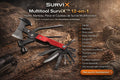 Multitool SurviX™ 12-en-1 – Hache, Marteau, Pince et Couteau de Survie Multifonction