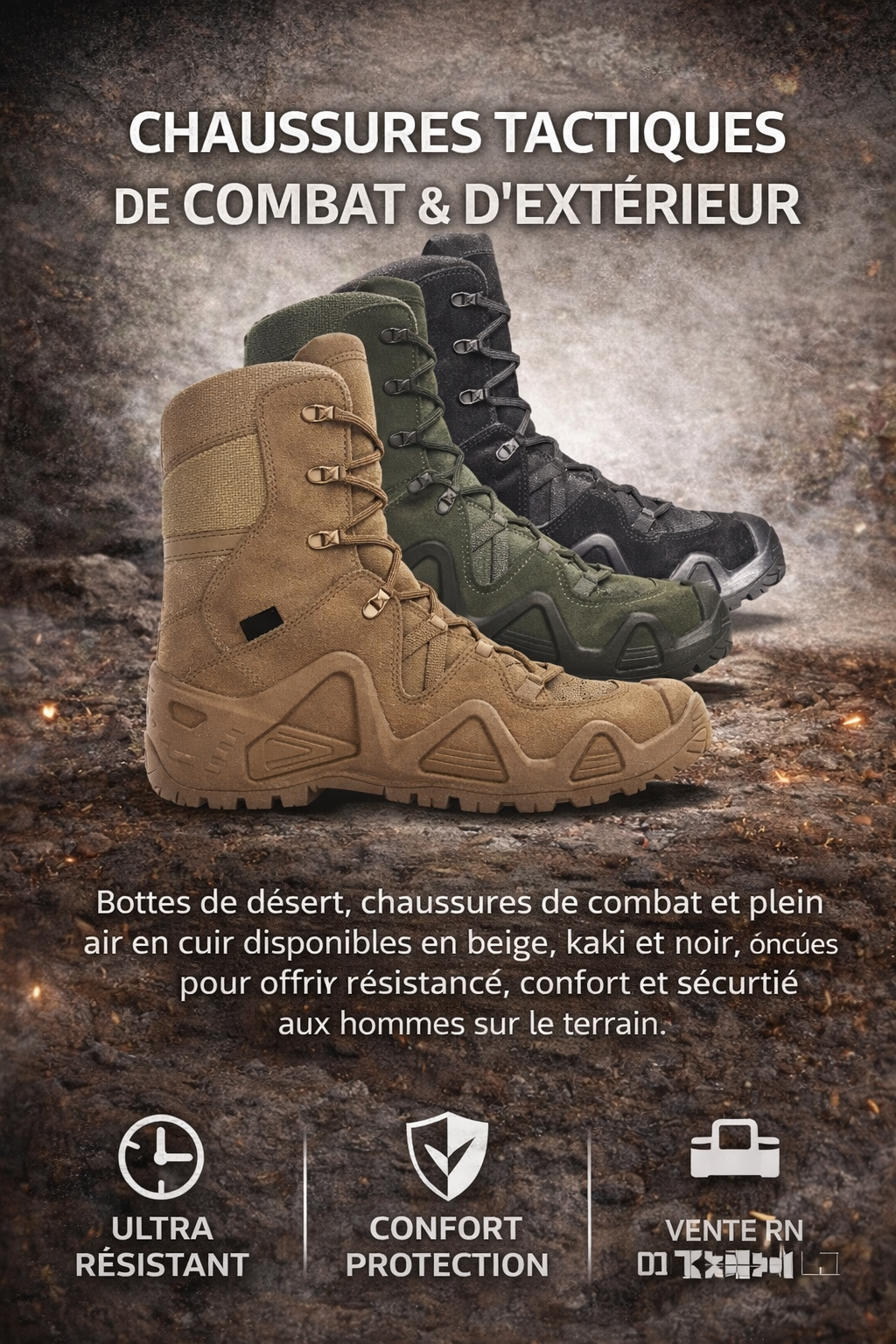 Bottes Tactiques SurviX – Résistance Sans Compromis
