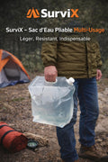 SurviX – Sac d’Eau Pliable Multi-Usage | Léger, Résistant, Indispensable
