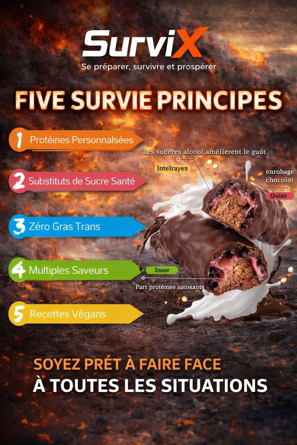Barres Protéinées SurviX – Les 5 Principes de la Survie