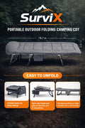 Lit Pliant SurviX™ Confort Pro – Portable, Robuste et Facile à Déplier