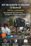 🎒 Kit de Survie 72 Heures 
SurviX
 – Spécial 2 Personnes