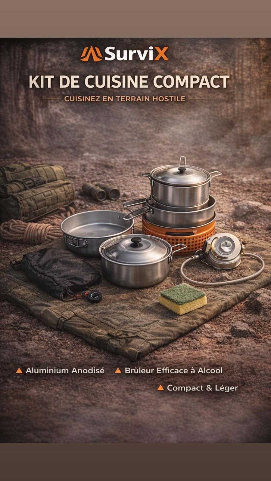 Kit de Cuisine Compact SurviX – Performance et légèreté en extérieur