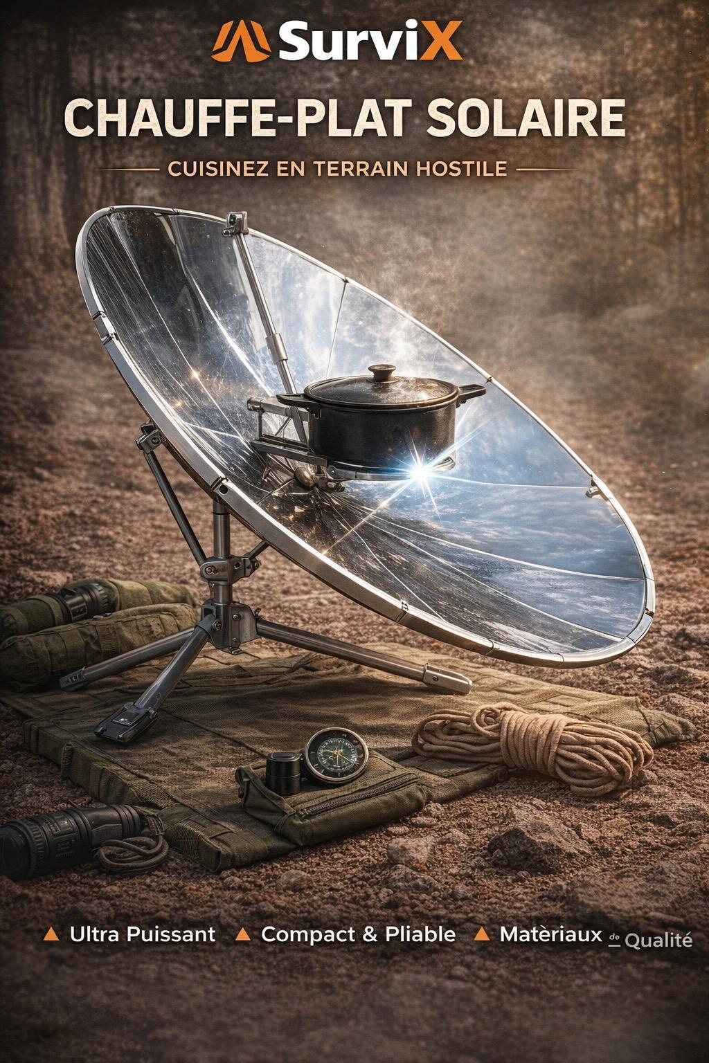 Chauffe-Plat Solaire SurviX Haute Performance